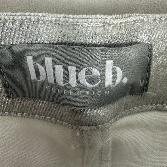 Blue B. Collection Womens Silver Metallic Pants Size Medium - Picture 2 of 7